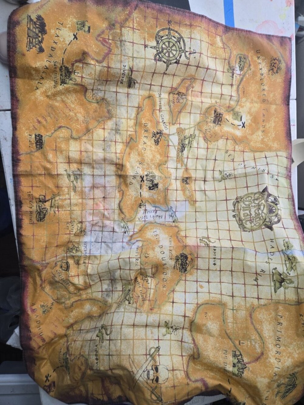 Dread Pirate Board Game Replacement Cloth Playing Map Part Pieces
